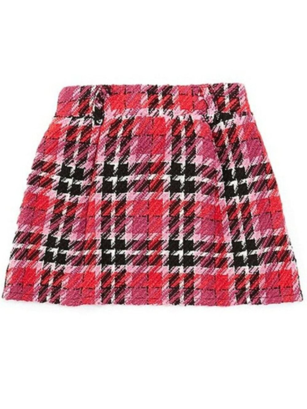 Little Girls Smocked Waist Plaid Skirt | GB Girls